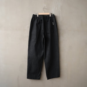 12oz BLACK DENIM EASY WIDE PANTS