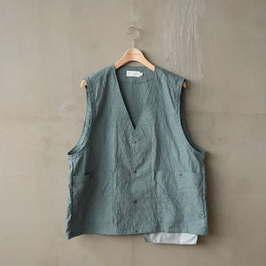 WRINKLE WASHER POPLIN VEST