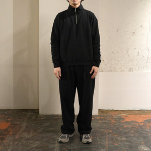 BRUSHED SWEAT TUCK WIDE PANT