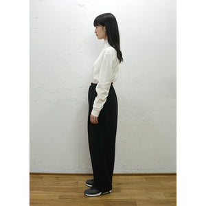 BRUSHED SWEAT TUCK WIDE PANT