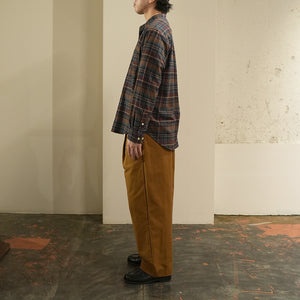 BRUSHED CHECK LOOSE FIT B/C SHT