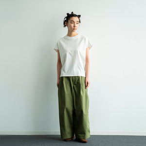 VINTAGE TWILL TWO TUCK WIDE PANTS【MANON】