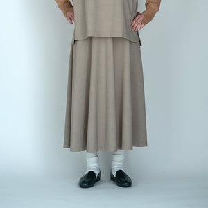 WOOL MIX FLARE LINE SKIRT