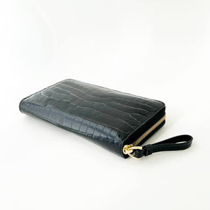 esperant Crocodile Leather Round zip WALLET