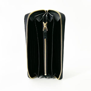 esperant Crocodile Leather Round zip WALLET