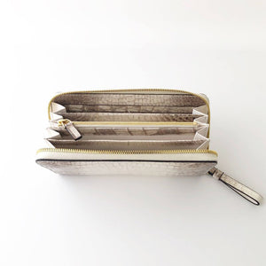 esperant Crocodile Leather Round zip WALLET