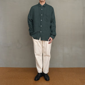 WRINKLE LINEN LOOSE FIT R/C SHT