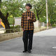 TWILL CHECK LOOSE FIT B/C SHT