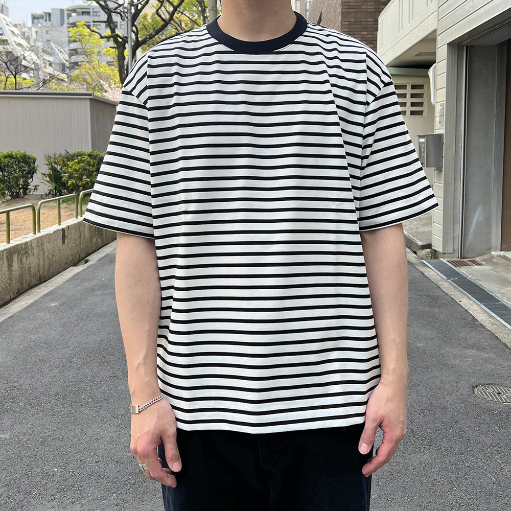 ennoy  S/S Boder T-Shirt (BLACK × WHITE